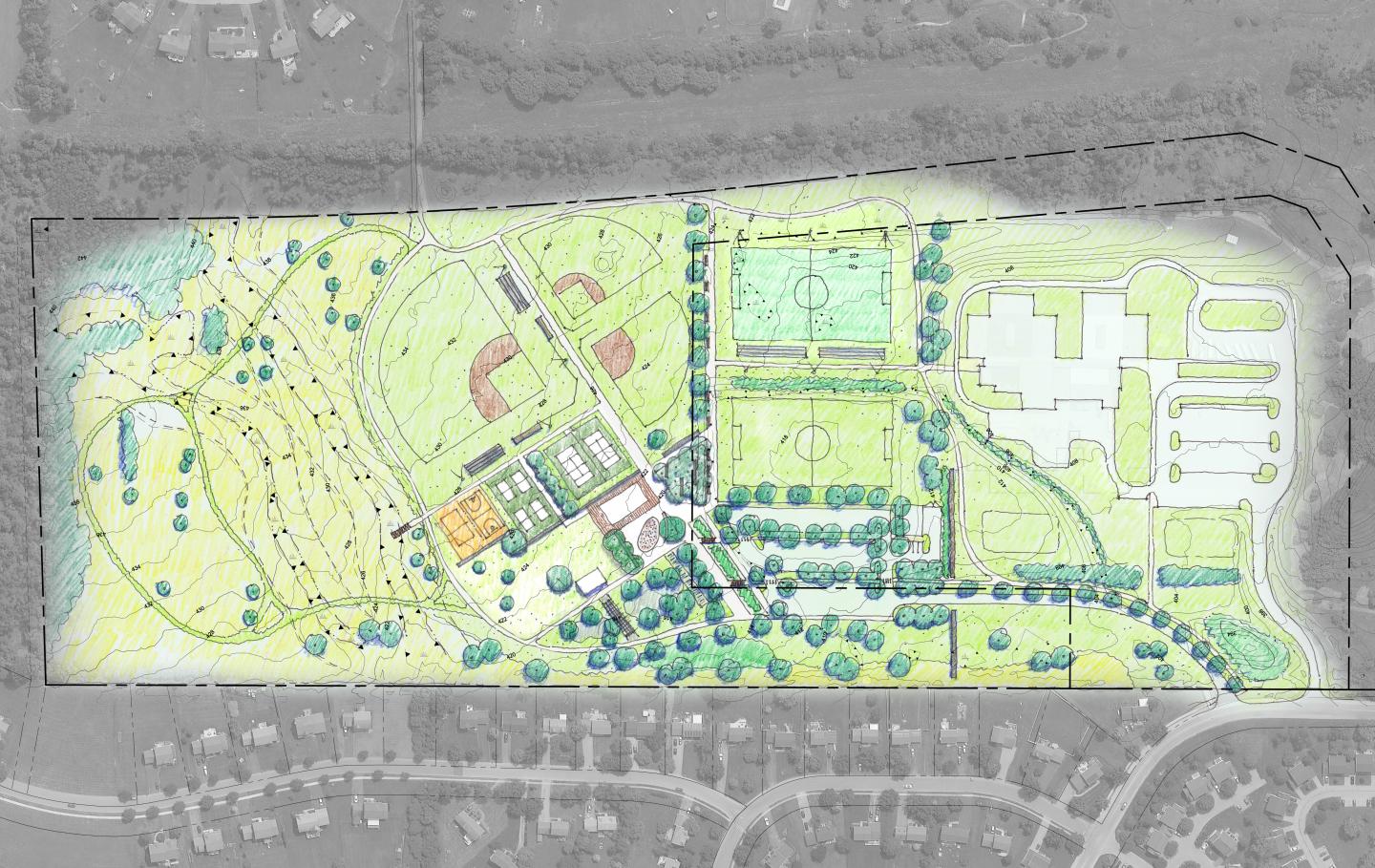 A community plan rendering