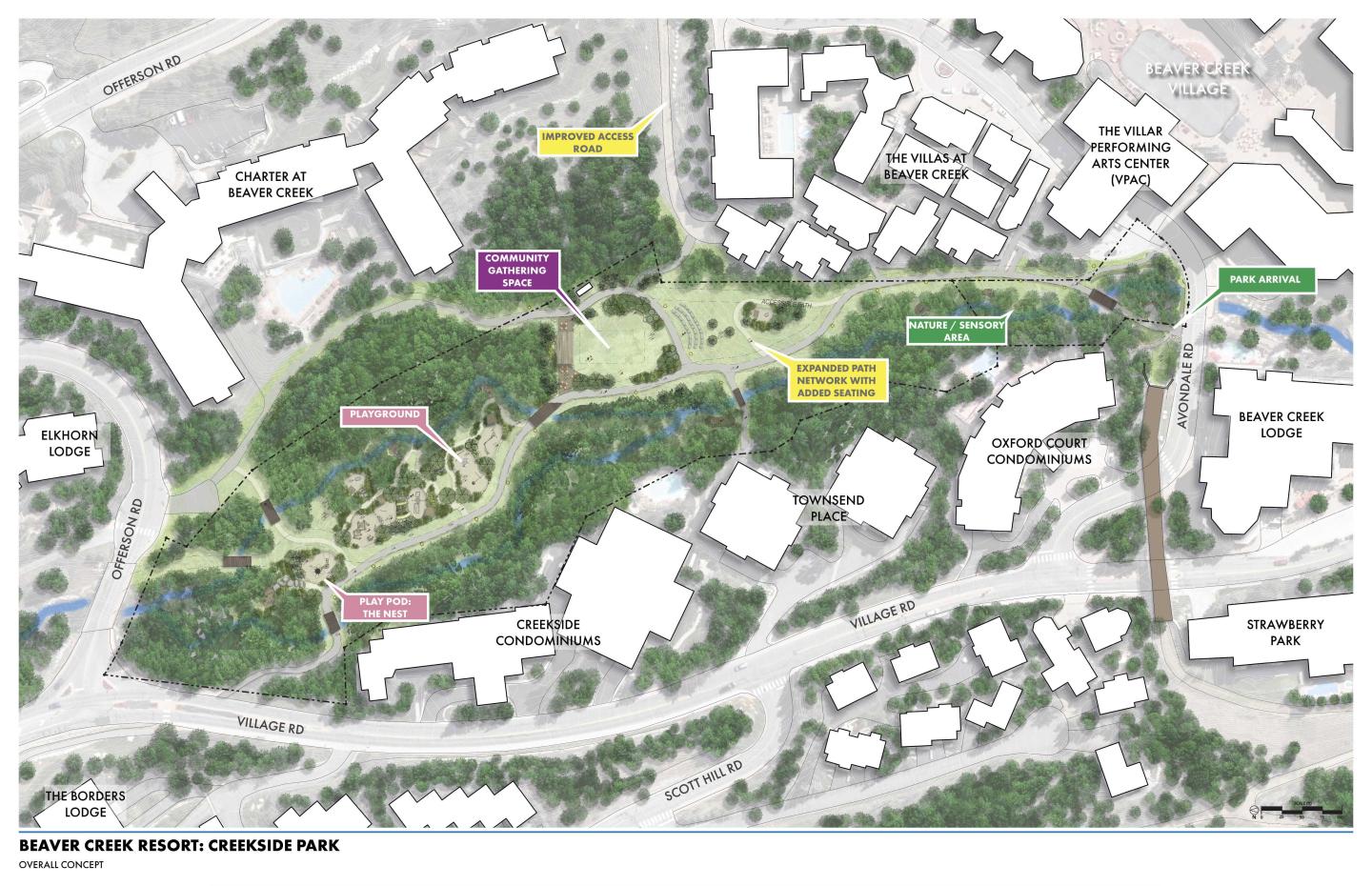 A plan rendering for Beaver Creek resort