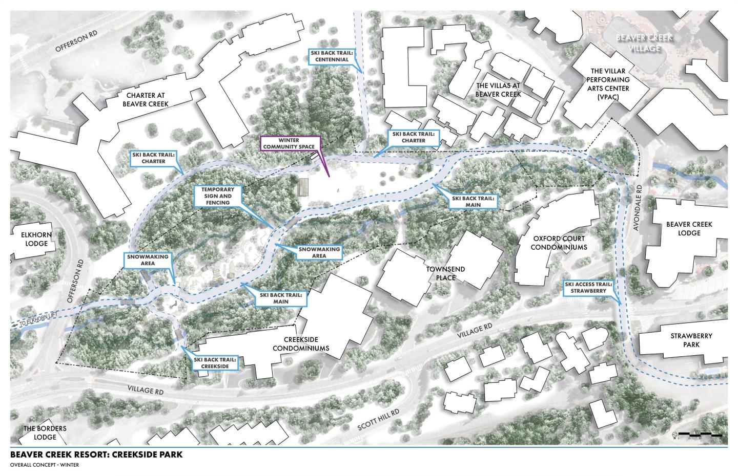 A plan rendering for Beaver Creek resort