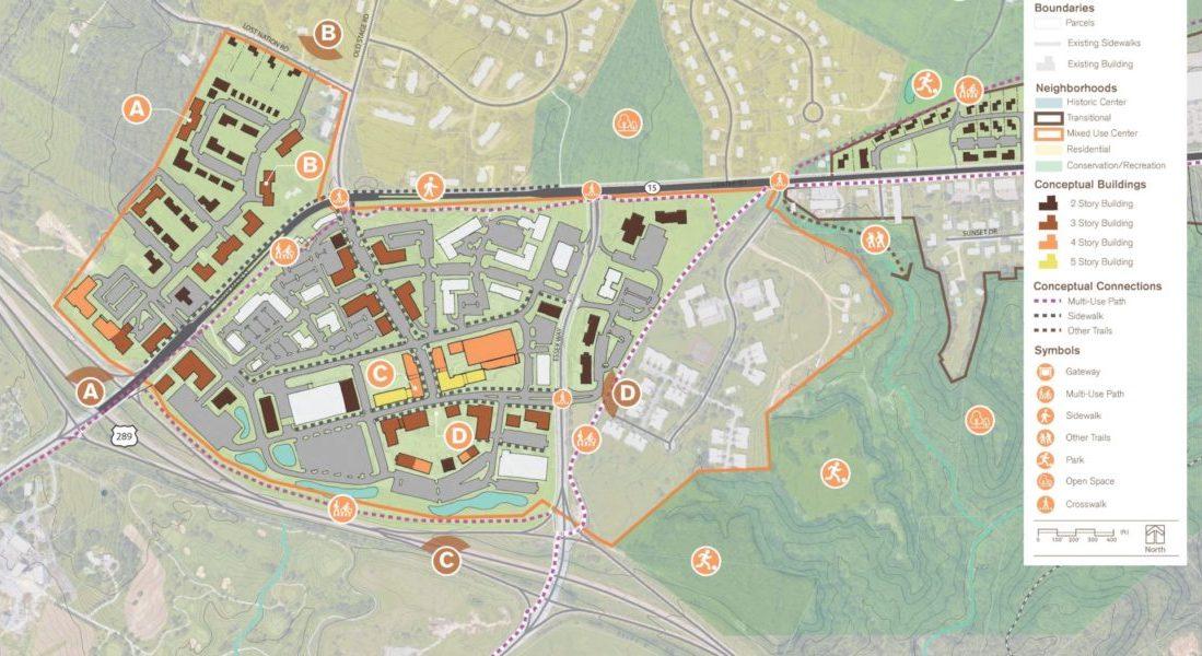 A digital map rendering