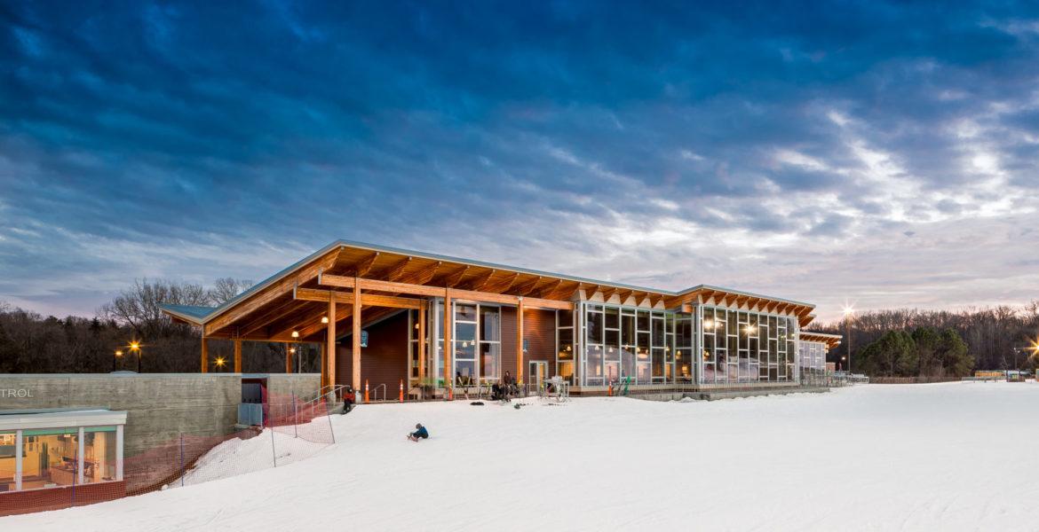 A view of Hyland Hills Ski Area Lodge