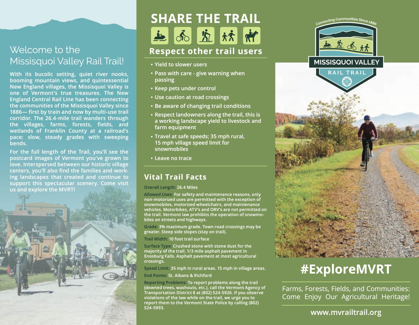 Missisquoi Valley Rail Trail info