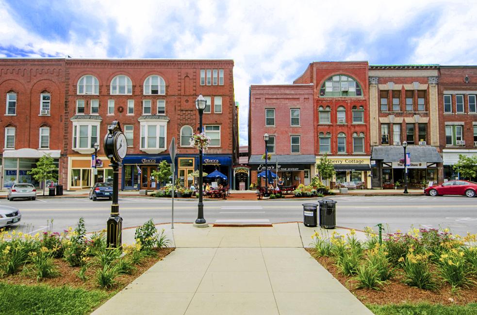 A downtown area