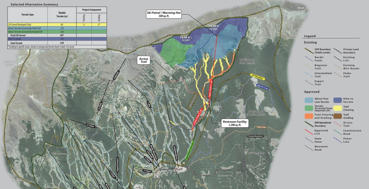 A chairlift plan for Breckenridge Ski Resort