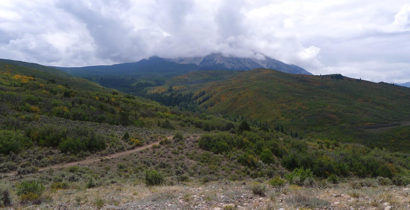 A view of a mountain range