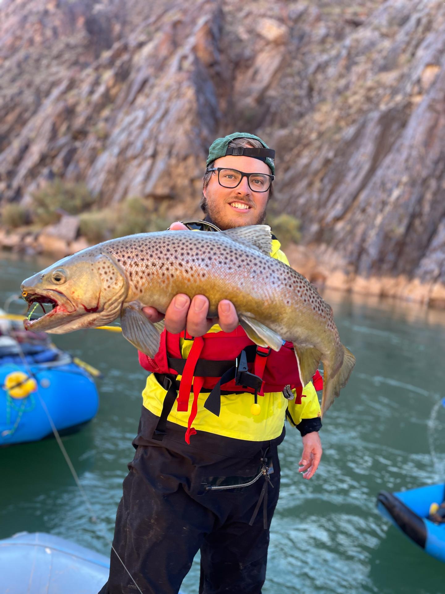 Adam Young fishing