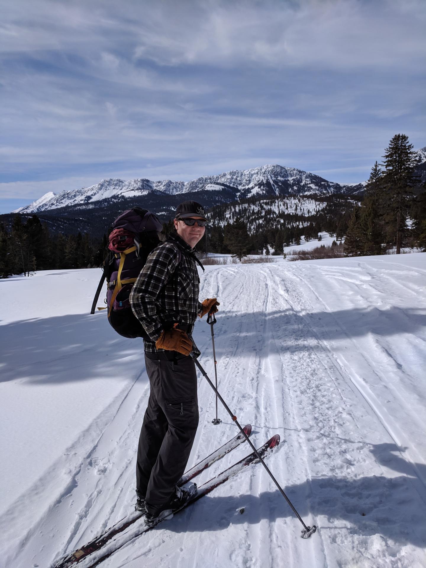 Chris Keil skiing