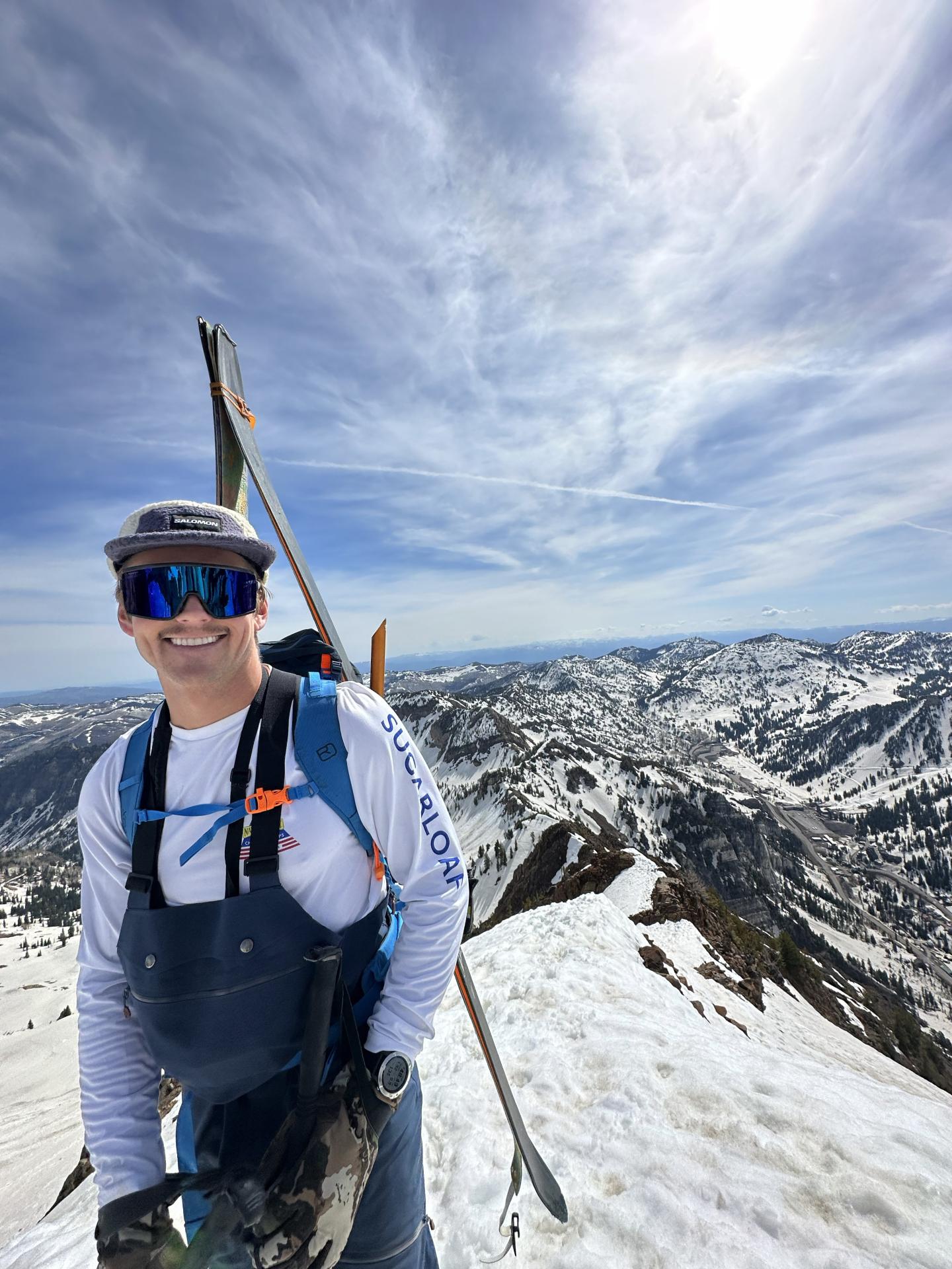 A photo of Jake Van Deursen on a mountain