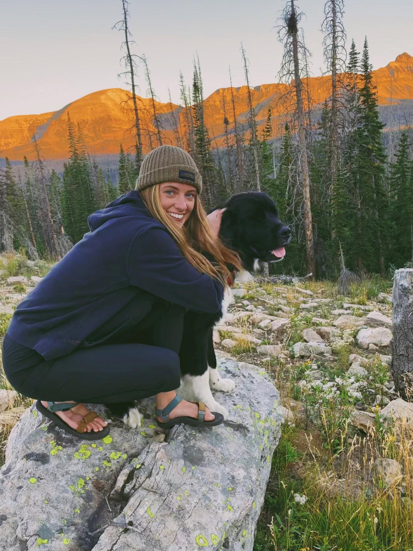 A photo of Sarah Deweerd and her dog