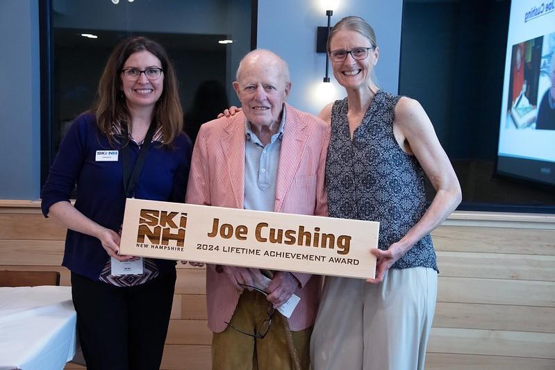 Joe Cushing with Claire Humber while receiving Lifetime Achievement Award