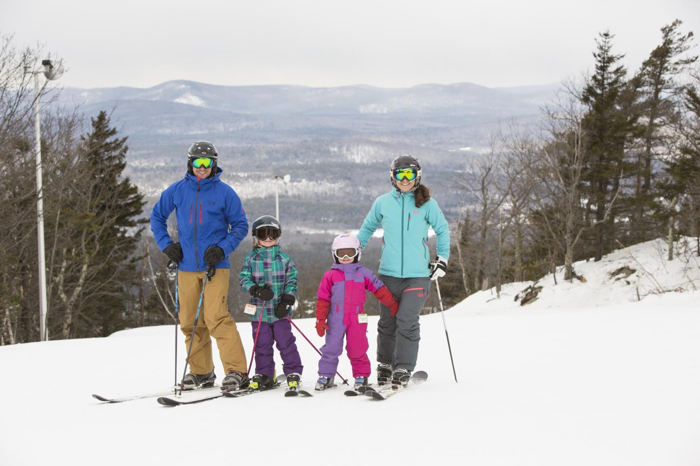 Family on a ski trip