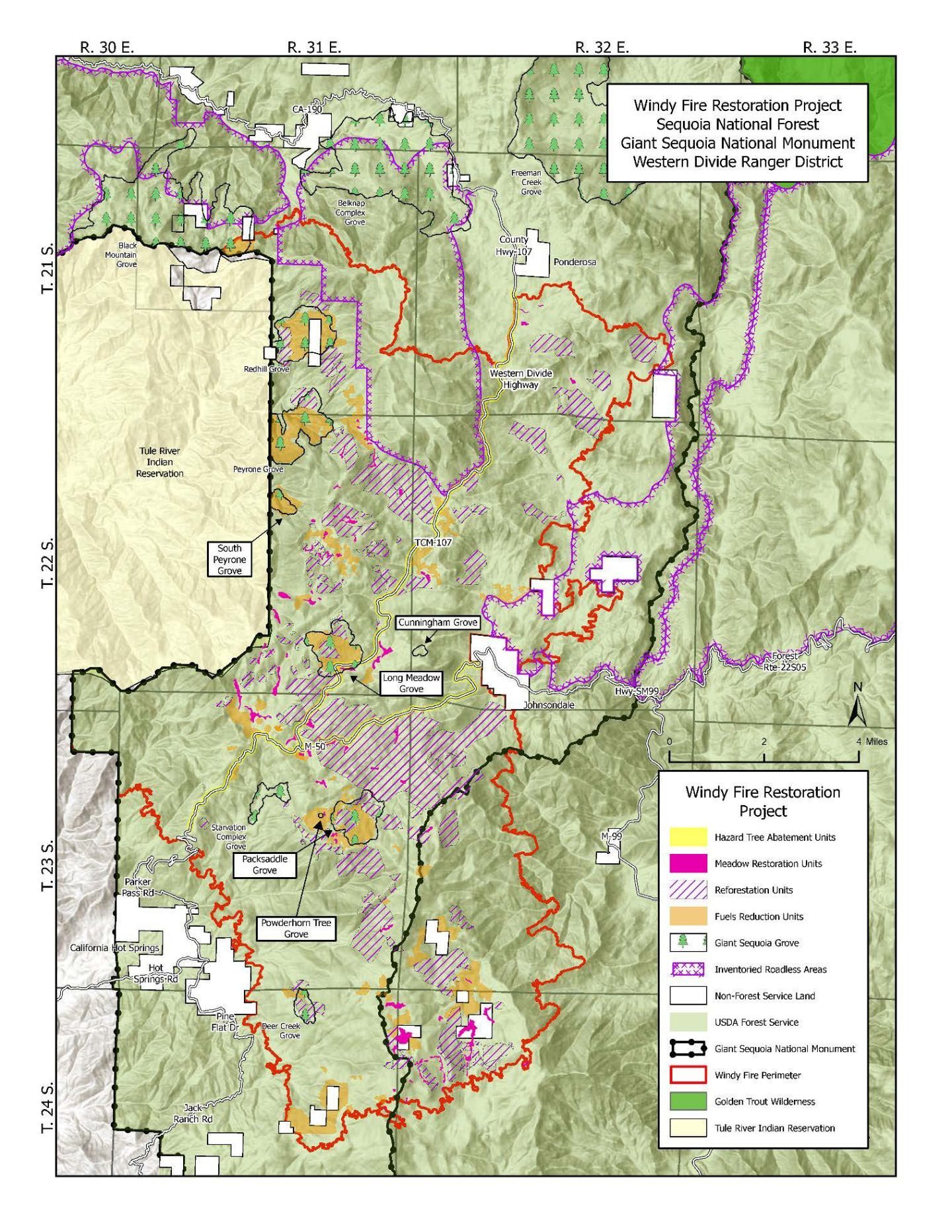 Map of project area for windy river EA