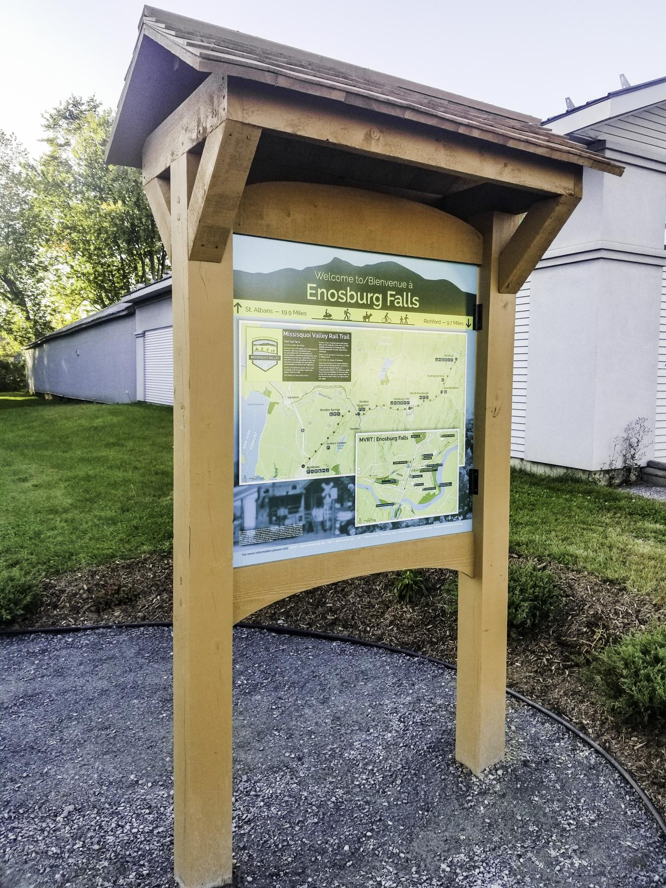 Enosburg trail kiosk