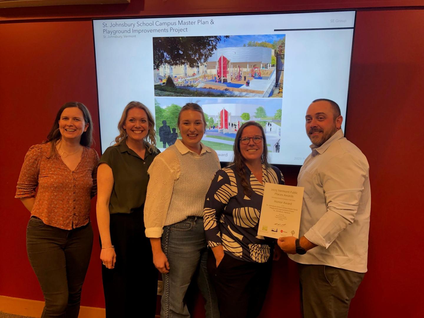 Landscape Architecture team receiving award