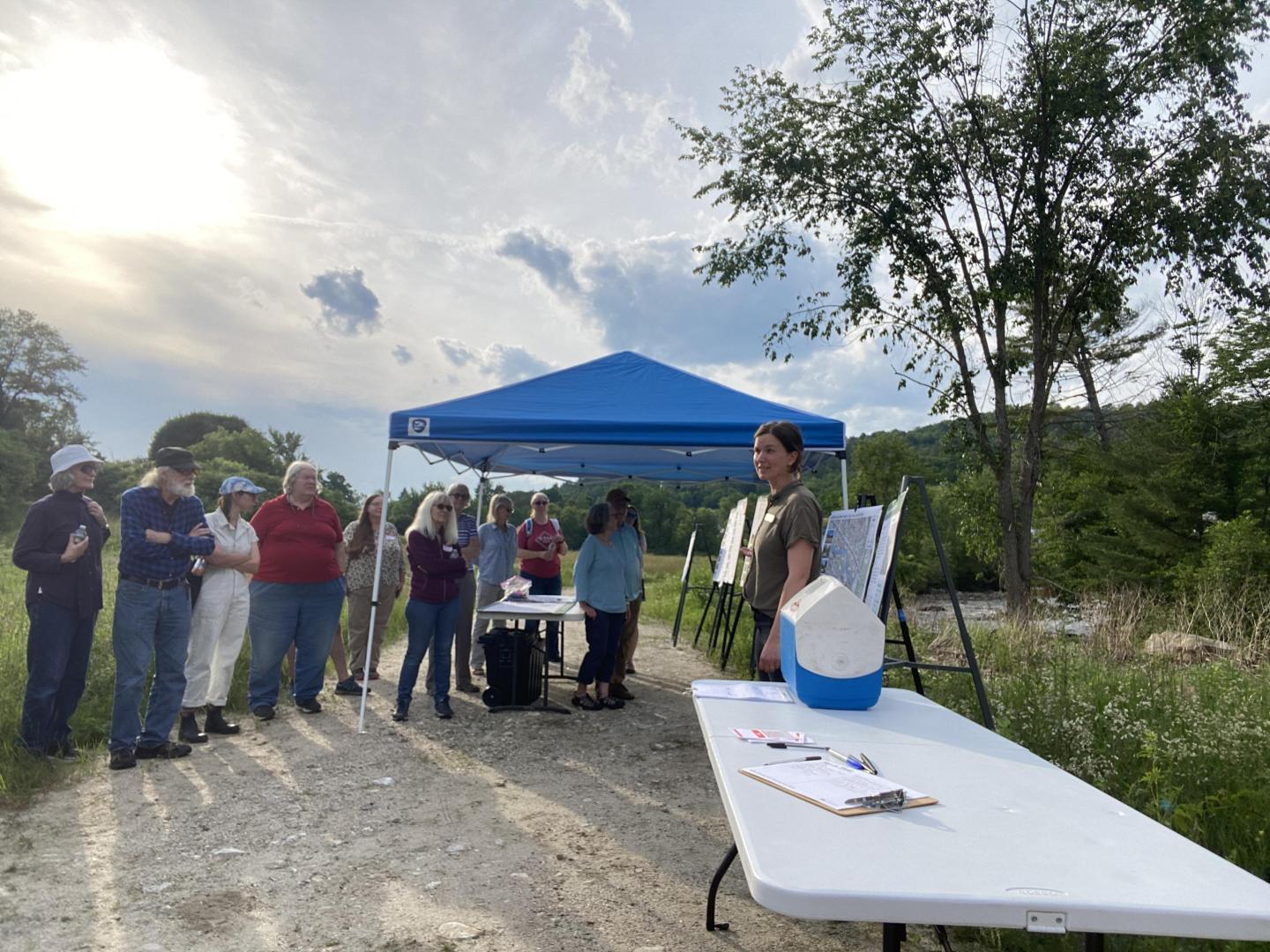 Elena at the open house