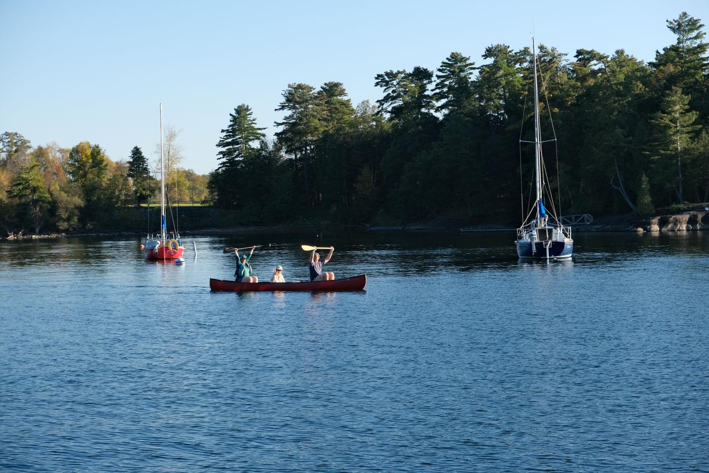 SE team in a canoe on the water