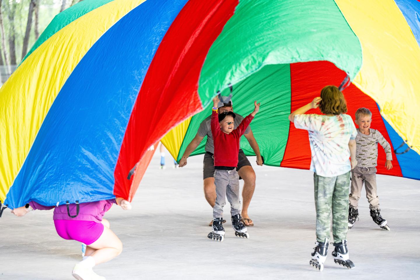 Rainbow Parachute in Crested Butte, photo credit Robby Lloyd